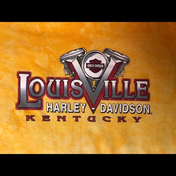 Harley-Davidson Yellow Tye-Dye 3/4 Sleeve - Picture 3 of 6